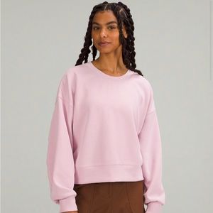 Lululemon Perfectly Oversized Crop Crew Softsreme Pink Peony (4) NWT